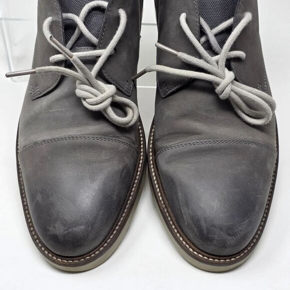 Clarks Collection Gray Leather Cap Toe Chukka Boots 14885 Men's US Size 11 M - Picture 11 of 11